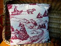 Housse de coussin"Boule de neige rouge"