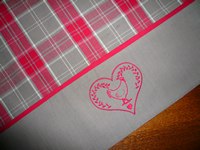 Nappe "Un amour de poule"